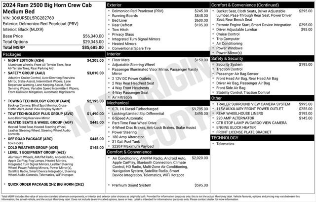 2024 RAM Ram 2500 RAM 2500 BIG HORN CREW CAB 4X4 64 BOX