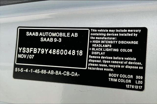 2008 Saab 9-3 2.0T