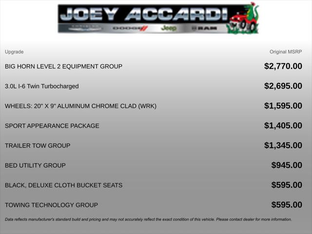 2025 RAM Ram 1500 RAM 1500 BIG HORN QUAD CAB 4X4 64 BOX