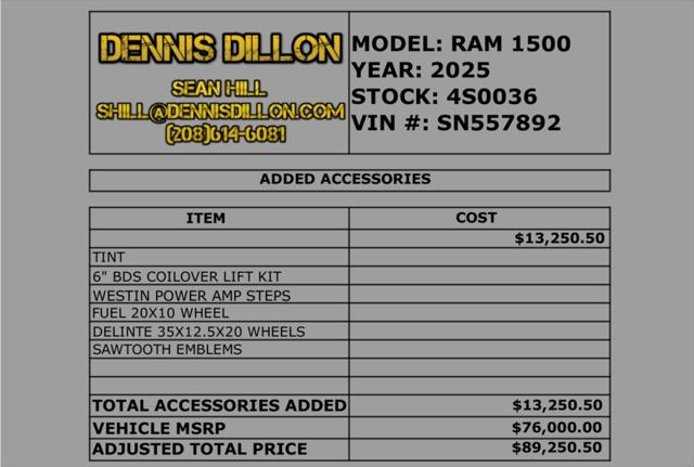 2025 RAM Ram 1500 RAM 1500 LARAMIE CREW CAB 4X4 57 BOX