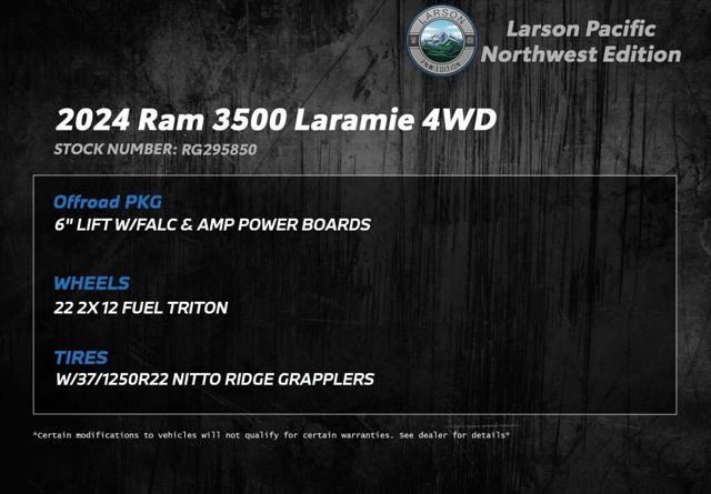 2024 RAM Ram 3500 RAM 3500 LARAMIE CREW CAB 4X4 8 BOX
