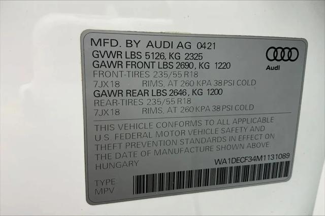 2021 Audi Q3 Premium 45 TFSI S line quattro Tiptronic