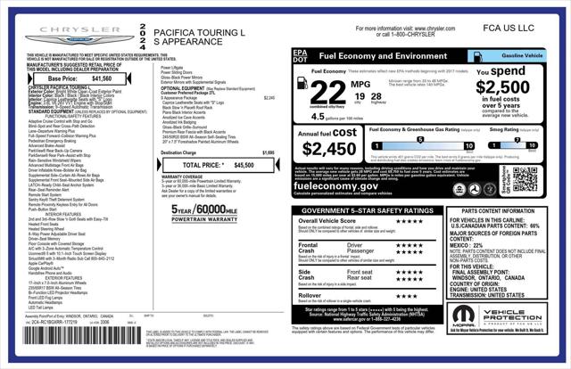 2024 Chrysler Pacifica PACIFICA TOURING L