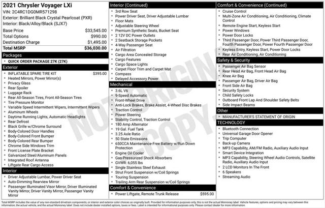 2021 Chrysler Voyager LXI
