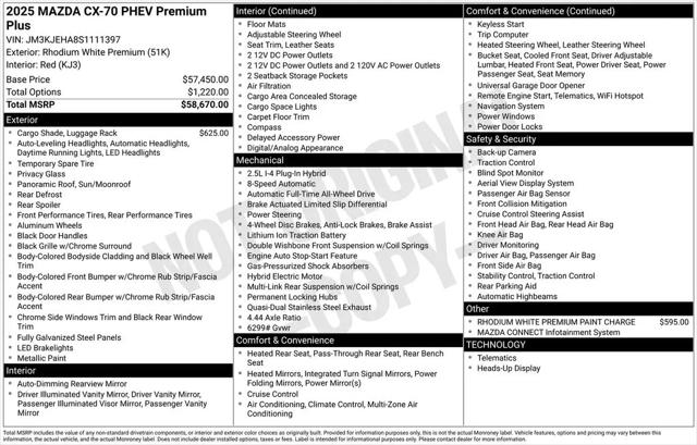 2025 Mazda CX-70 Premium Plus Package