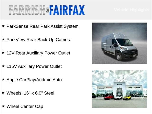 2024 RAM Ram ProMaster RAM PROMASTER 3500 TRADESMAN CARGO VAN SUPER HIGH ROOF 159 WB 