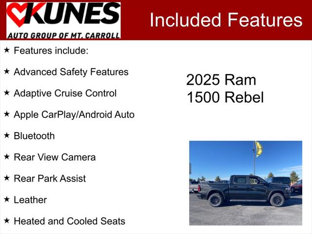 2025 RAM Ram 1500 RAM 1500 REBEL CREW CAB 4X4 57 BOX