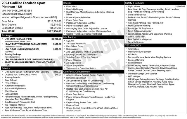 2024 Cadillac Escalade 4WD Sport Platinum