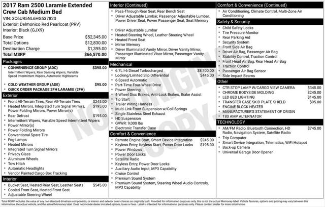 2017 Ram 2500 Laramie Mega Cab 4x4 6'4" Box for sale in Fargo, ND