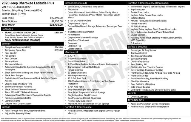 2020 Jeep Cherokee Latitude Plus FWD