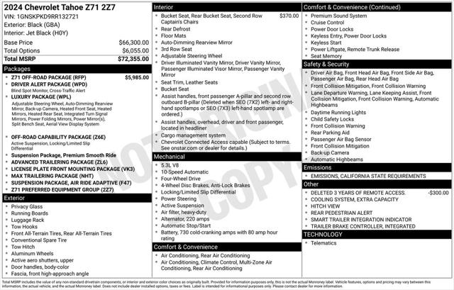 2024 Chevrolet Tahoe 4WD Z71
