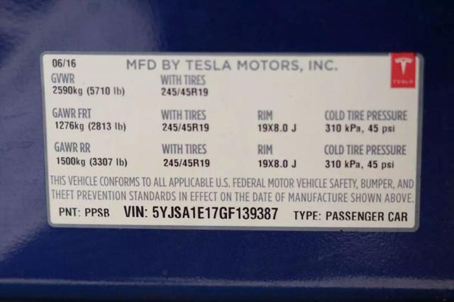 2016 Tesla Model S 75