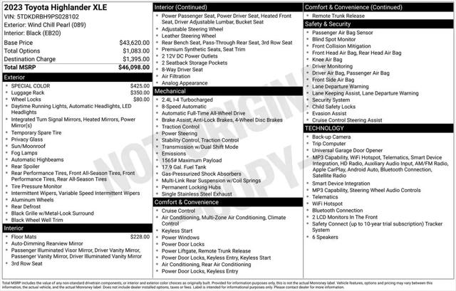 2023 Toyota Highlander XLE