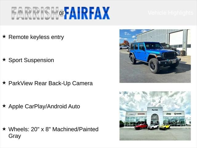 2024 Jeep Wrangler 4xe WRANGLER 4-DOOR WILLYS 4xe