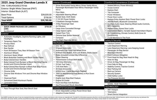 2025 Jeep Grand Cherokee GRAND CHEROKEE LAREDO X 4X4