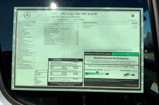 2025 Mercedes-Benz Sprinter 2500 Standard Roof 4-Cyl Diesel