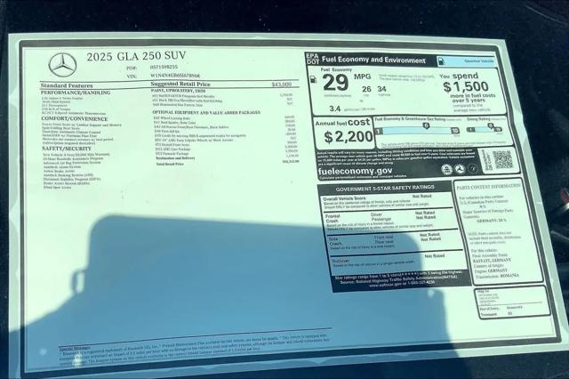 2025 Mercedes-Benz GLA-CLASS 4MATIC