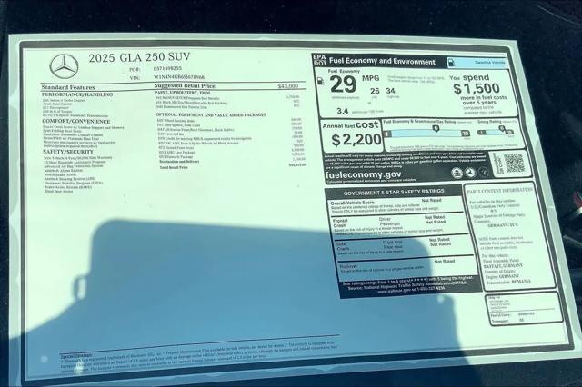 2025 Mercedes-Benz GLA-CLASS 4MATIC