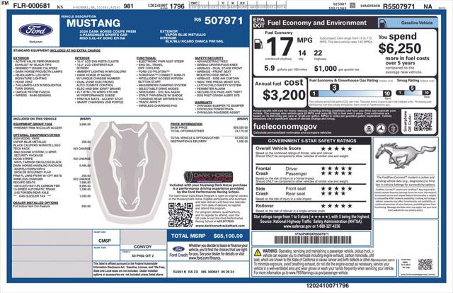 2024 Ford Mustang Dark Horse Fastback