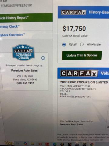 2000 Ford Excursion Limited 4dr 4WD SUV