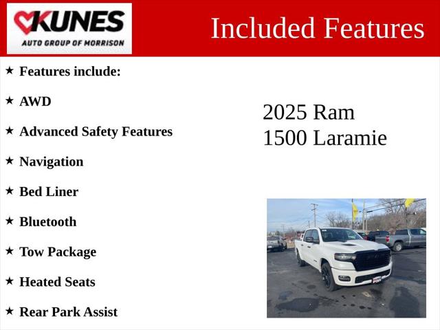 2025 RAM Ram 1500 RAM 1500 LARAMIE CREW CAB 4X4 57 BOX