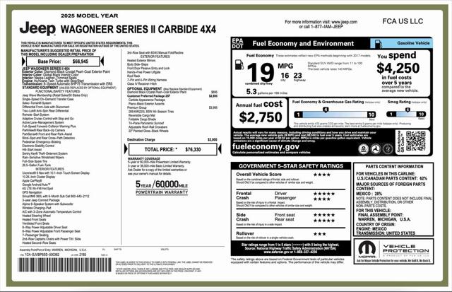 2025 Wagoneer Wagoneer WAGONEER CARBIDE 4X4