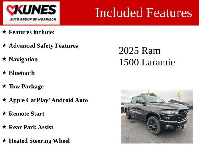 2025 RAM Ram 1500 RAM 1500 LARAMIE CREW CAB 4X4 57 BOX