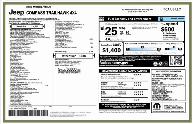 2022 Jeep Compass Trailhawk 4x4