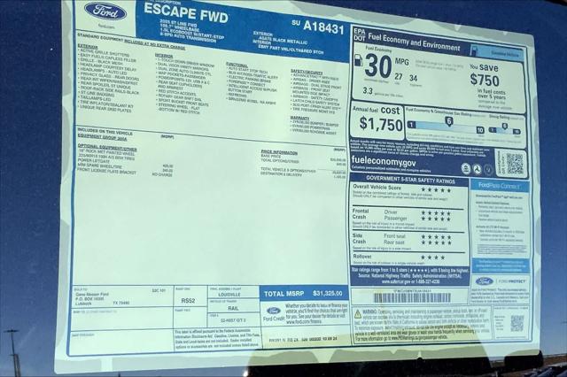 New 2025 Ford Escape For Sale in Lubbock, TX