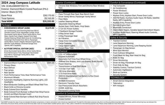 2024 Jeep Compass COMPASS LATITUDE 4X4