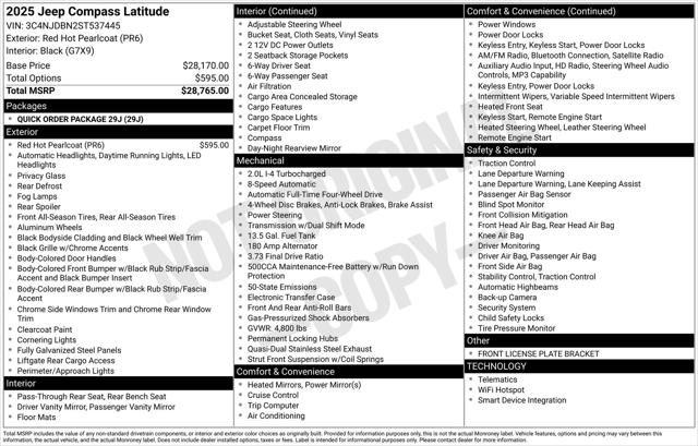 2025 Jeep Compass COMPASS LATITUDE 4X4