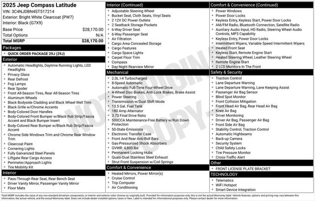 2025 Jeep Compass COMPASS LATITUDE 4X4