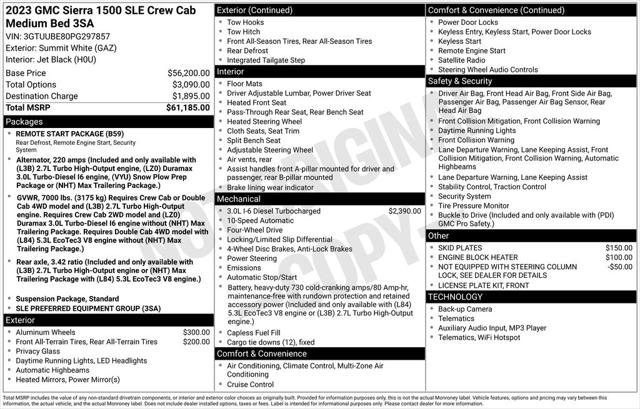2023 GMC Sierra 1500 4WD Crew Cab Standard Box SLE