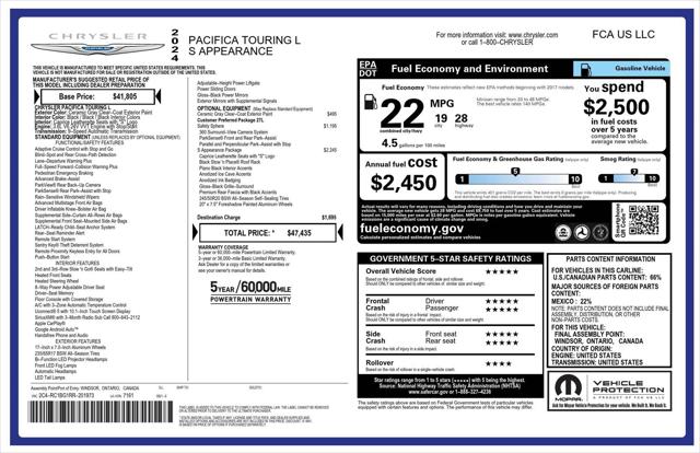 2024 Chrysler Pacifica PACIFICA TOURING L