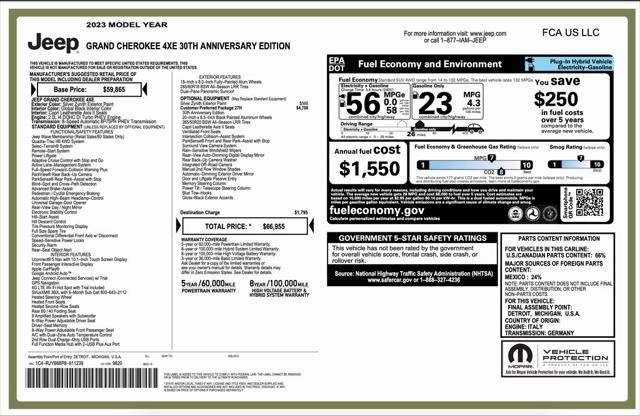 2023 Jeep Grand Cherokee 4xe 30th Anniversary