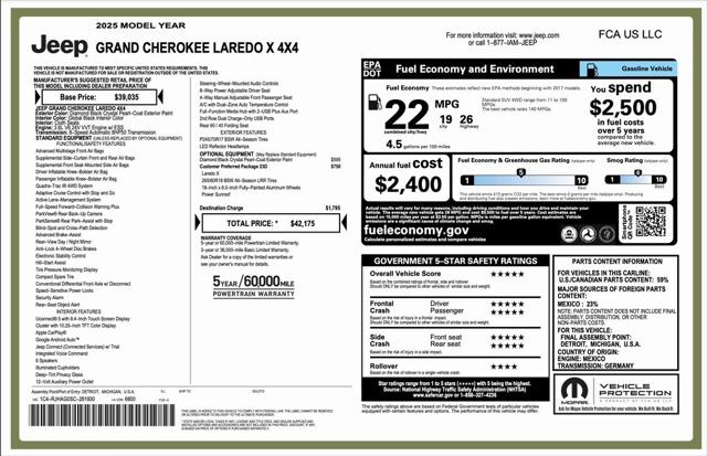 2025 Jeep Grand Cherokee GRAND CHEROKEE LAREDO X 4X4