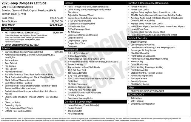 2025 Jeep Compass COMPASS LATITUDE 4X4