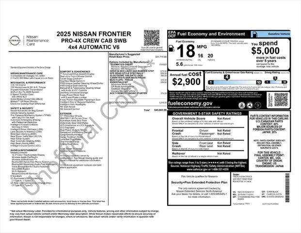 2025 Nissan Frontier Crew Cab PRO-4X 4x4