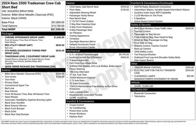 2024 RAM Ram 2500 RAM 2500 TRADESMAN CREW CAB 4X4 64 BOX