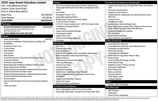 2025 Jeep Grand Cherokee GRAND CHEROKEE LIMITED 4X2