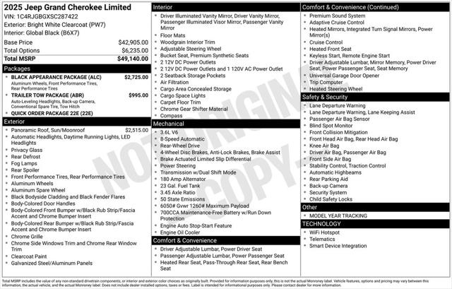 2025 Jeep Grand Cherokee GRAND CHEROKEE LIMITED 4X2
