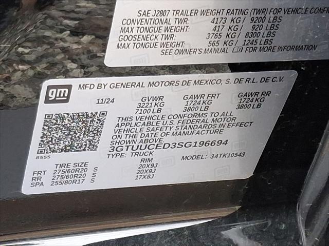 2025 GMC Sierra 1500 4WD Crew Cab Short Box Elevation with 3SB