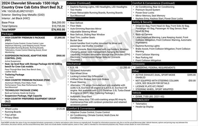 2024 Chevrolet Silverado 1500 4WD Crew Cab Short Bed High Country