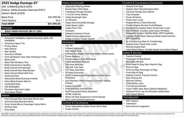 2025 Dodge Durango DURANGO GT RWD