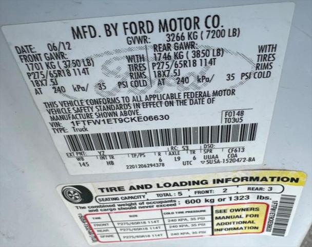 2012 Ford F-150 LARIAT