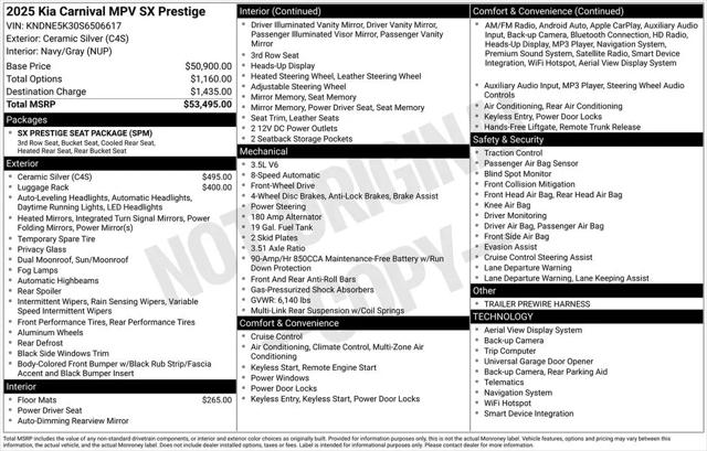 2025 Kia Carnival MPV SX Prestige