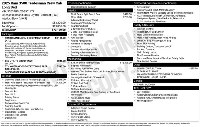 2025 RAM Ram 3500 RAM 3500 TRADESMAN CREW CAB 4X4 8 BOX