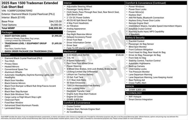 2025 RAM Ram 1500 RAM 1500 TRADESMAN QUAD CAB 4X4 64 BOX