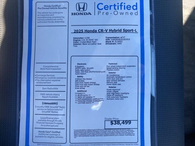 2025 Honda CR-V Hybrid Sport-L