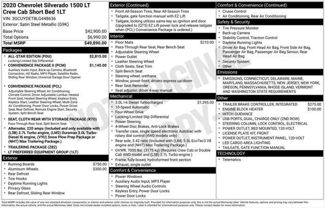 2020 Chevrolet Silverado 1500 4WD Crew Cab Short Bed LT